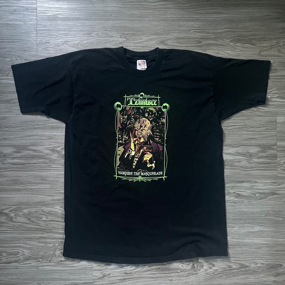 Vintage Vampire The Masquerade Tzimisce T-Shirt XXL Fruit of the Loom Black RPG